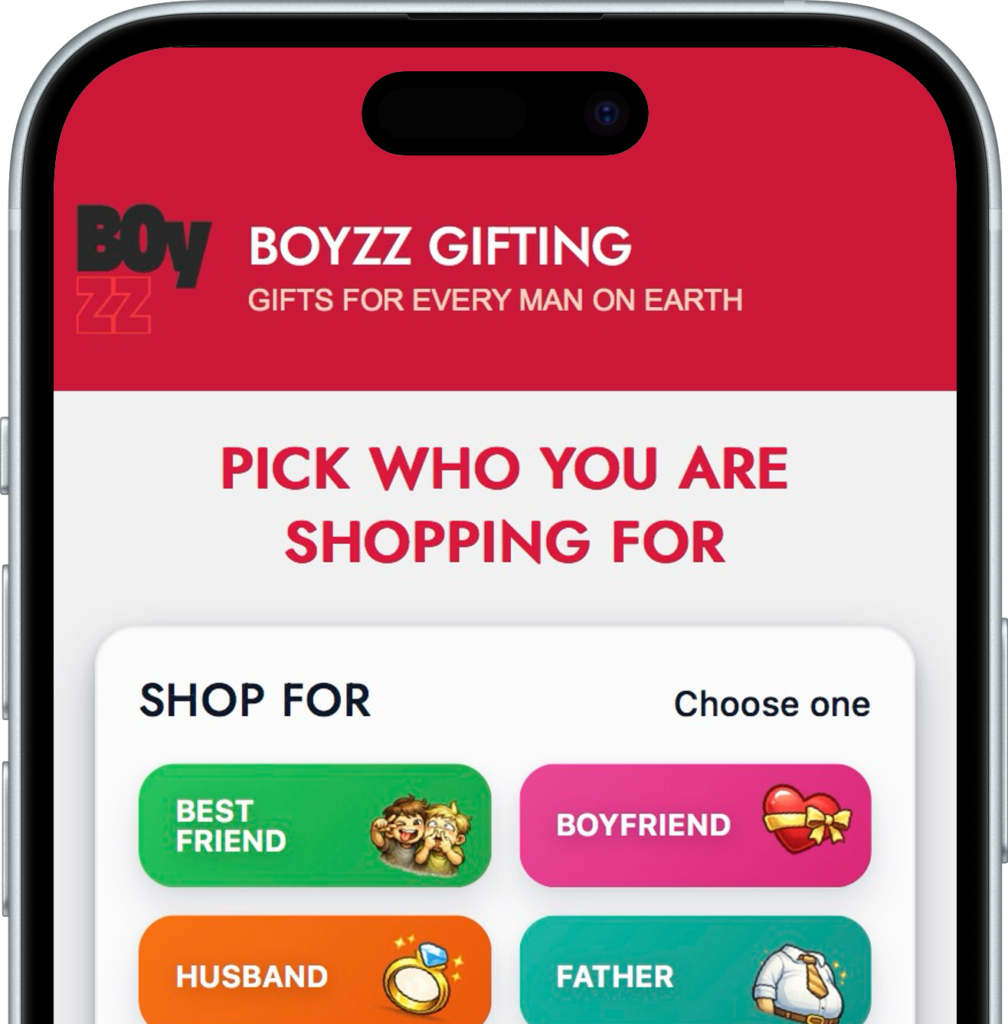 Boyzz Gifting mobile app screenshot